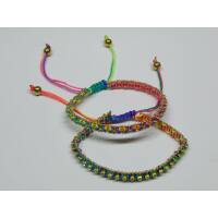 Armband mit Strass und Metallkugeln, multicolor