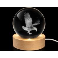 Glass ball diameter 60 mm, motif Eagle