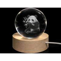 Glass ball diameter 60 mm, motif Panda