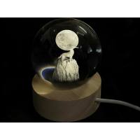 Glass ball diameter 60 mm, motif Wolf