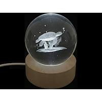 Glass ball diameter 60 mm, motif Waterturtle