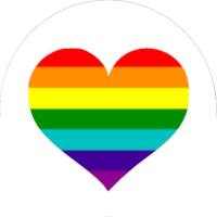 Glas Magnet- Pride Herz