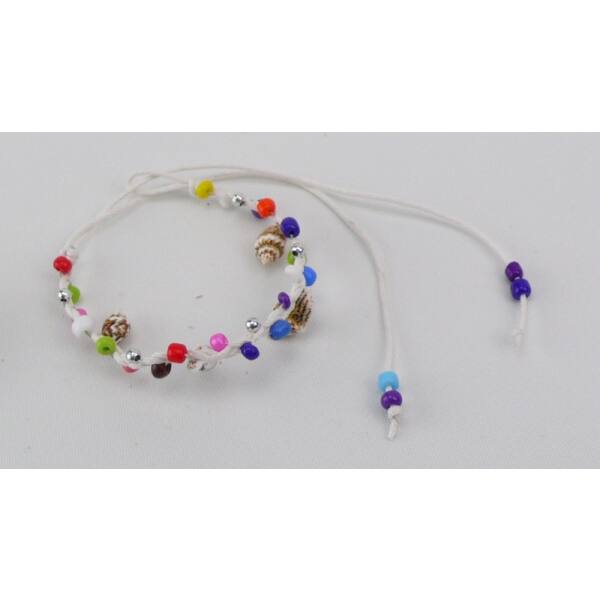 Armband Muscheln, weiß-bunt