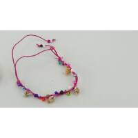 Armband Muscheln, pink-bunt