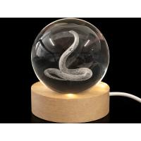 Glaskugel d=60 mm Motiv Cobra