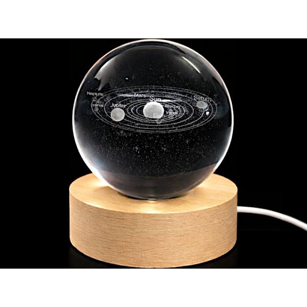 Glaskugel d=60 mm Motiv Sonnensystem