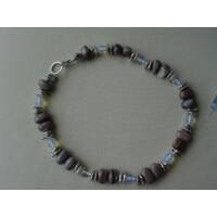 Kette, kurz, Mondstein und Stein