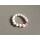 Armband, flexibel, weisse Korallen mit Kristallen, rosa