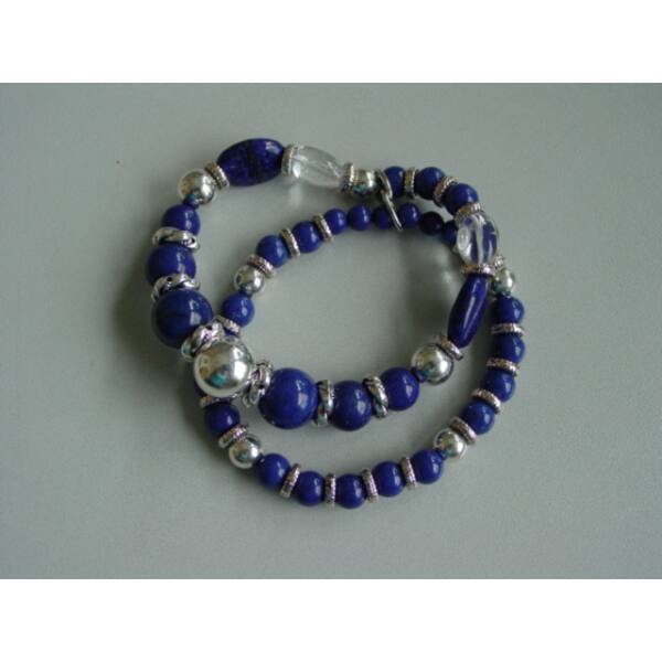 Armband flexibel 2 Strang, blau