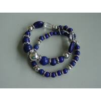 Armband flexibel 2 Strang, blau