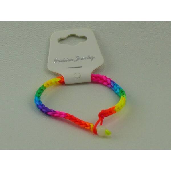 Armband aus handgehäkelter Schnur, versch. Farben