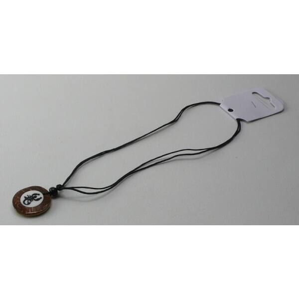 Kette Skorpion, mit Stoffband verstellbar, braun