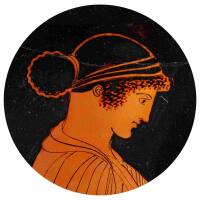 Glas Magnet- antiker Kopf