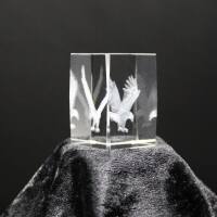 3D-Glas-Cube-Adler, versch. Größen