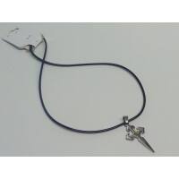 Stoffband mit Anhänger Dolch Edelstahl