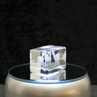 3D-Glas-Cube-2 Alpakas, versch. Größen