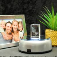 3D-Glas-Cube-betende Hände, versch. Größen