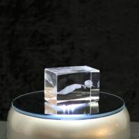 3D-Glas-Cube-Beluga, versch. Größen