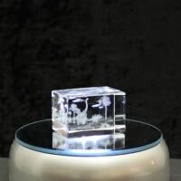 3D-Glas-Cube-mehrere Saurier, versch. Größen