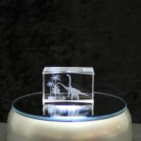 3D-Glas-Cube-2 Brachiosaurus, versch. Größen