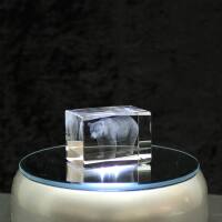 3D-Glas-Cube-Braunbär, versch. Größen