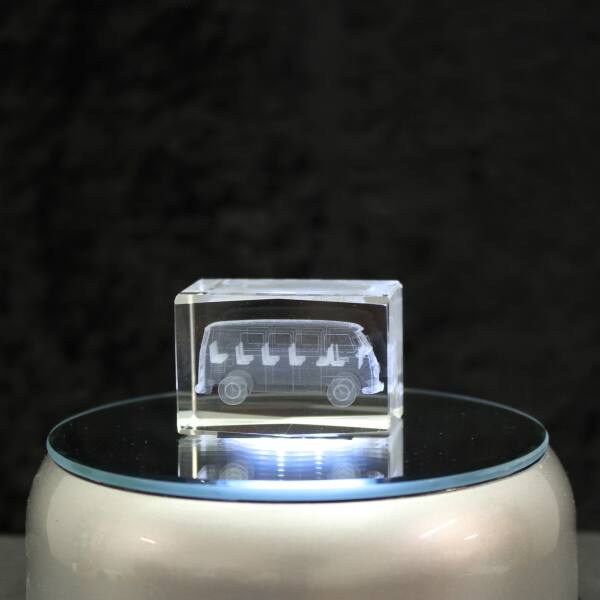 3D-Glas-Cube-VW Bully, versch. Größen