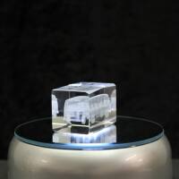 3D-Glas-Cube-VW Bully, versch. Größen