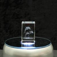 3D-Glas-Cube-3 Delphine, versch. Größen