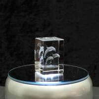 3D-Glas-Cube-3 Delphine, versch. Größen