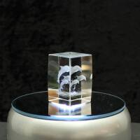 3D-Glas-Cube-3 Delphine, versch. Größen