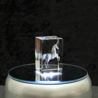3D-Glas-Cube-Einhorn, versch. Größen