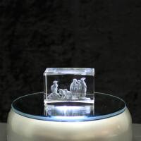 3D-Glas-Cube-Erdmännchen, versch. Größen