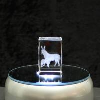 3D-Glas-Cube-Esel, versch. Größen