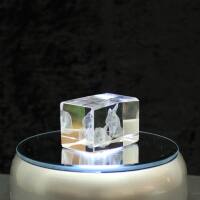 3D-Glas-Cube-Fennek, versch. Größen