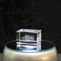 3D-Glas-Cube-Fuchs, versch. Größen