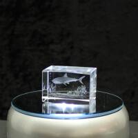 3D-Glas-Cube-Hai, versch. Größen