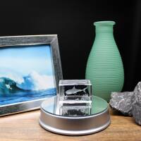 3D-Glas-Cube-Hai, versch. Größen