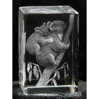 3D-Glas-Cube-Koala-Bär, versch. Größen
