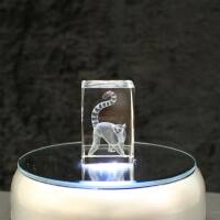 3D-Glas-Cube-Lemur, versch. Größen