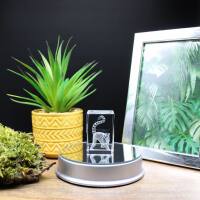 3D-Glas-Cube-Lemur, versch. Größen