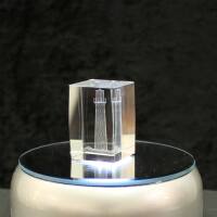 Crystal cuboid block, motif Lighthouse