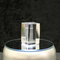 Crystal cuboid block, motif Lighthouse
