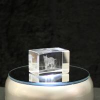 3D-Glas-Cube-Luchs, versch. Größen