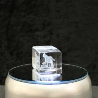 3D-Glas-Cube-Luchs, versch. Größen