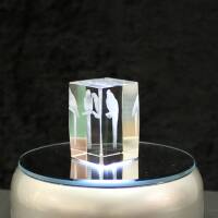 3D-Glas-Cube-Papagei, versch. Größen