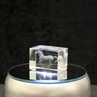 3D-Glas-Cube-galopp. Pferd, versch. Größen