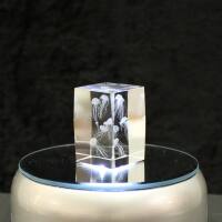 Crystal cuboid block, motif Jellyfish