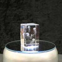 Crystal cuboid block, motif Jellyfish
