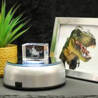 3D-Glas-Cube-Ritter auf Pferd, versch. Größen