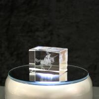Crystal cuboid block, motif Knight On Horse